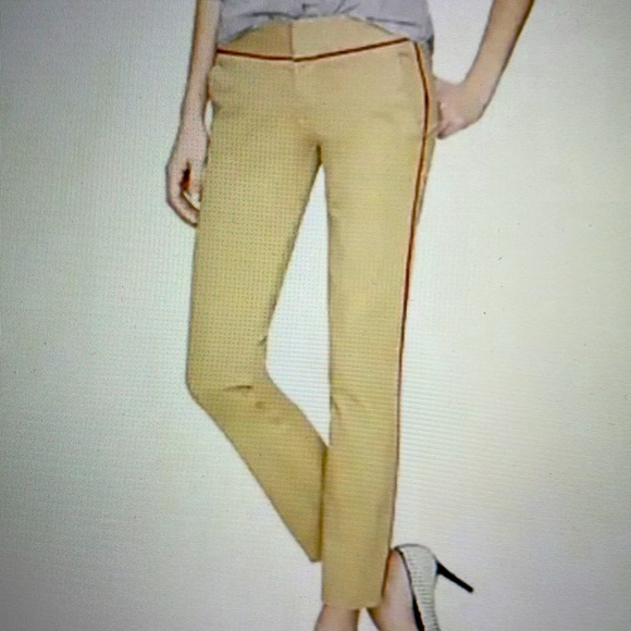 J. Crew Pants - J. Crew Andie Khacki Chino w/ Red Piping